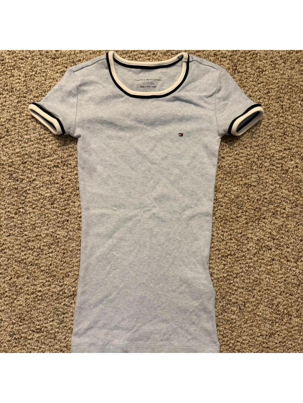 Tommy Hilfiger baby blue slim fit crewneck tee